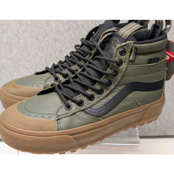 Vans MTE Sk8-Hi Waterproof Insulated Shoe Olive Green Mens 7 Women's 8.5 - Picture 1 of 11